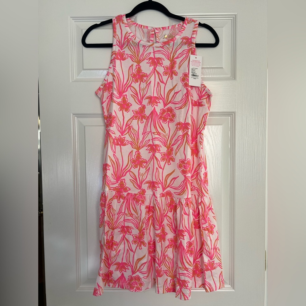Lilly Pulitzer Dixi Dress in Resort White Lovely Long Stems, Size Small